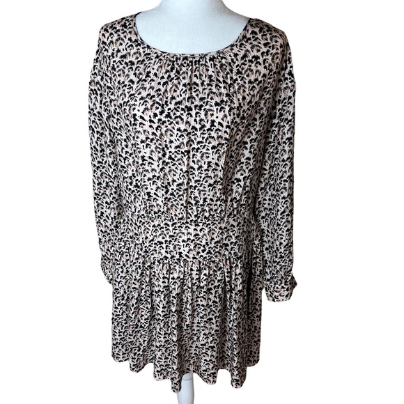 Rebecca Taylor Silk Leopard / Cheetah Print Dress - Size 12 - Picture 4 of 12